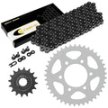 Black Drive Chain And Sprocket Kit for Kawasaki Ninja ZX-9R ZX900F 2002 2003