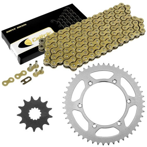 Drive Chain & Sprockets Kit for Kawasaki KX250 KX 250 2002 2003 2004 2005 / Gold