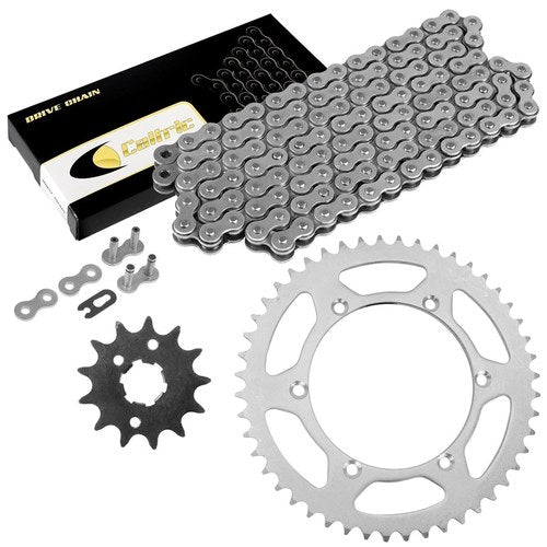 Drive Chain & Sprockets Kit for Kawasaki KDX200 Kdx 200 1984-1988 Steel