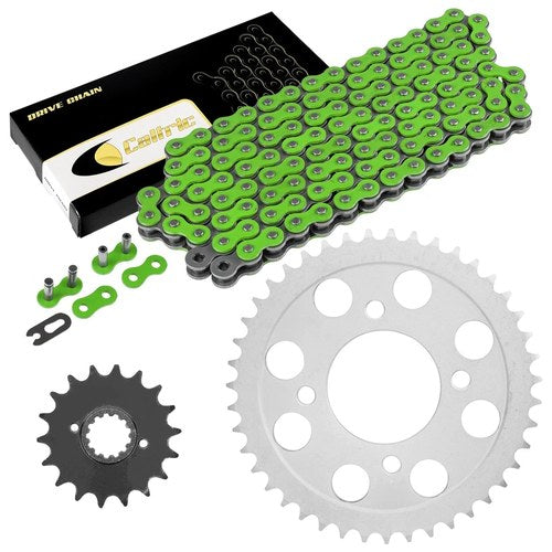 Drive Chain & Sprockets Kit for Honda CB750C Custom 1980 1981 1982 Green