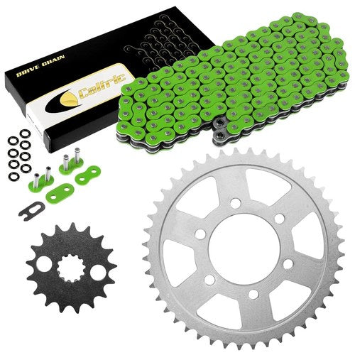 Green O-Ring Drive Chain & Sprockets for Kawasaki ZZR1200 Ninja ZX1200C 02-05