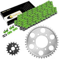 Drive Chain & Sprockets Kit Fits Kawasaki ZX900 Ninja ZX9R 1998- 2001 / Green