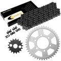 Black Drive Chain And Sprocket Kit for Kawasaki ZZR1200 ZX1200C 2002-2005