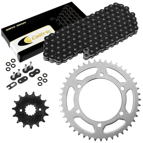 O-Ring Drive Chain & Sprockets Kit fits Kawasaki KL250 KLR250 1984-2005 Black