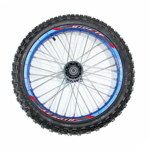Blue 12mm Axle 70/100- 17 17" Inch Front Wheel Rim Knobby Tyre Pit Pro Dirt Bike