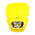 Yellow Rec Reg Head Light Lamp + Strip Pit Trail Dirt Motrocycle Motorcross Bike
