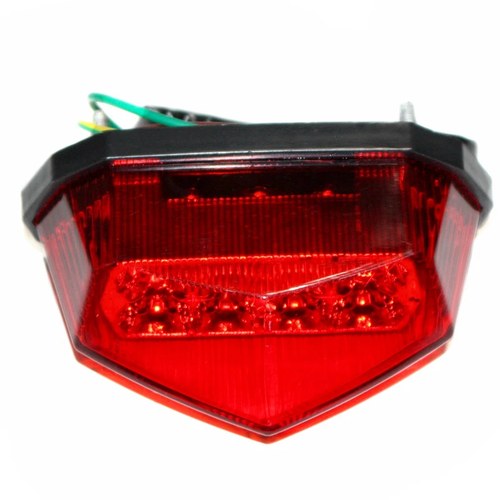 LED Motorcycle Rec Reg Clear Lense Brake Stop Tail Light Pit Pro Trail Dirt Bike