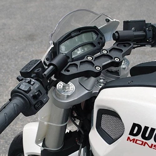 Ducati Monster 696 / 796 / 1100 Monster Woodcraft 2" Clipon Adapter Plate Kit