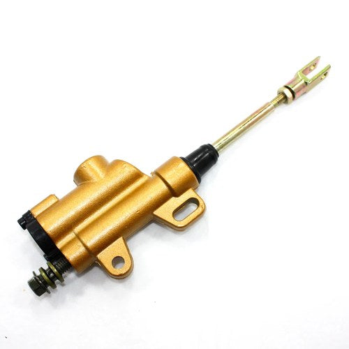 Gold 8mm Banjo Back Rear Hydraulic Brake Master Cylinder Pit Pro Dirt Bike ATV