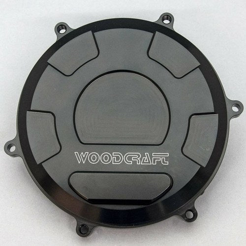 Ducati 2016-2019 959 Panigale Woodcraft Right Side Clutch Cover - Black Plate