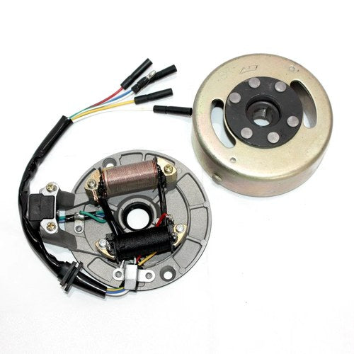 Magneto Stator Plate + Flywheel Set 110cc 125cc Kick Start Pit Pro Dirt Bike