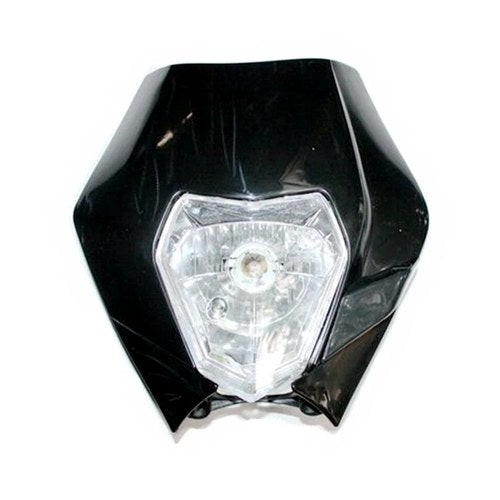 Black Old KTM Style Rec Reg Head Light Pit Trail Dirt Motrocycle Motorcross Bike