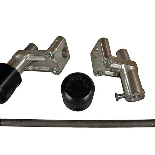 Ducati 2009-11 1198 Woodcraft Frame Slider Kit With Black Pucks - Underbody Kit