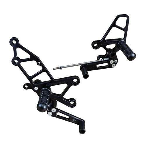 Kawasaki 1988-07 Ninja 250 Woodcraft Rearsets / Footpegs - Complete Kit - Black