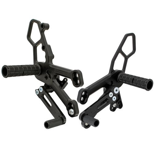 Yamaha 2015-2024 YZF-R3 Woodcraft Racing Rearsets / Footpegs - Reverse GP Shift