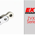 EK ZVX3-530 Motorcycle Chain 150 Links Tensile Strength 11,100 lbs Chrome