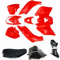 Red Plastic Fairing Fender Guard Seat Fuel Tank 125cc Tiger Quad Dirt Bike ATV