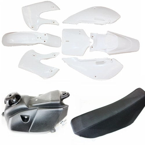 WT KLX110 Plastic Fairing Fender Kit Seat Fuel Tank 125cc Pit Dirt BigFoot Bike