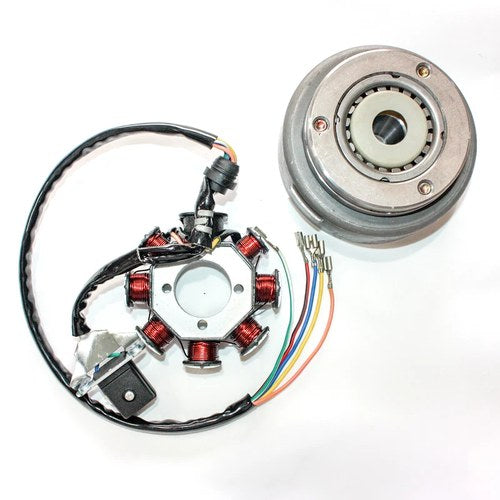 8 Poles Magneto Stator Roller Flywheel 200cc 250cc Engine Pit Quad Dirt Bike ATV