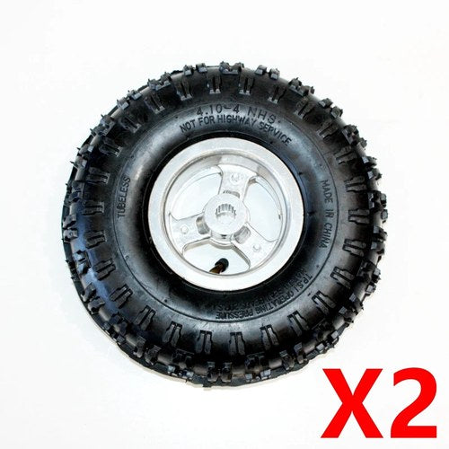 2X 4.10 - 4 4" Inch Rear Back 16T Spline Wheel Rim Tyre 49cc Mini Quad Bike ATV