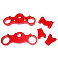 Red CNC 42mm 48mm Handle Bar Triple Trees Triple Clamps Riser Pit Pro Dirt Bike