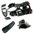 Black Plastics Fairing Fender Guard Kit Seat Fuel Tank 110cc Quad Dirt Bike ATV