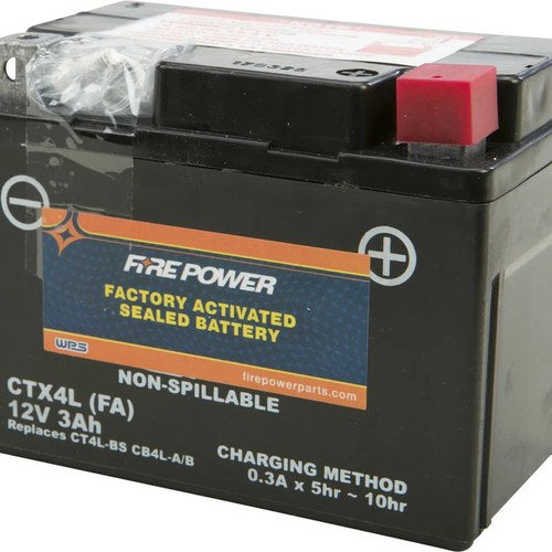 Arctic Cat 04-06 90 2X4 4-Stroke FirePower Factory Activated Battery CTX4L-BS FA