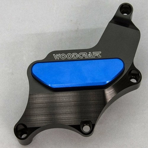 Honda 2007-25 Cbr 600RR Woodcraft Rhs Engine Clutch Cover Protector - Blue Plate