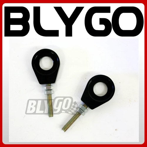 Black 12mm 76mm Chain Adjuster BoltsTensioner Pit Pro Trail Quad Dirt Bike ATV
