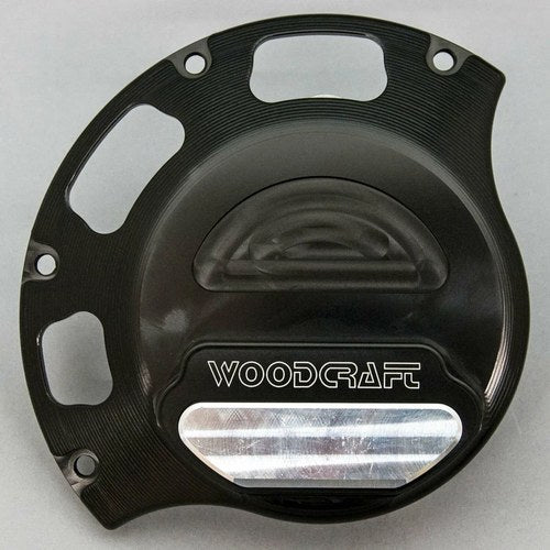 Ducati 2008-2013 848 / Evo Woodcraft Clutch Cover Protector - Silver Plate