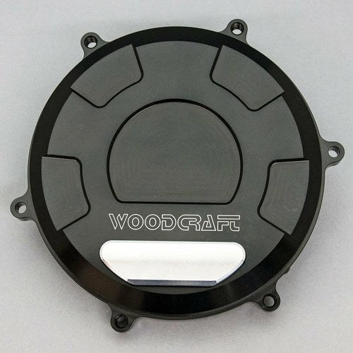Ducati 2015-2018 1299 Panigale Woodcraft Right Side Clutch Cover - Silver Plate