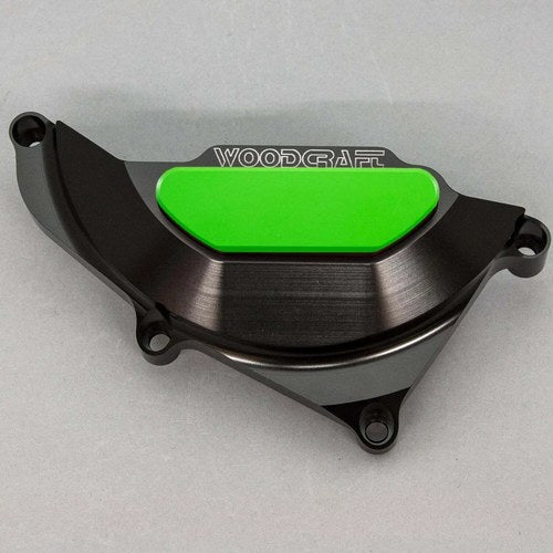 Yamaha MT-03 2018-2025 Woodcraft Lhs Stator Cover Engine Protector - Green Plate