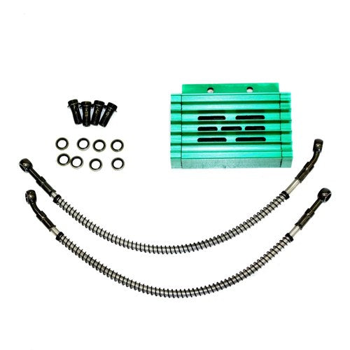 Green CNC Engine Oil Cooler Kit 140cc 150cc 160cc Pit Pro Trail Dirt Bike ATV