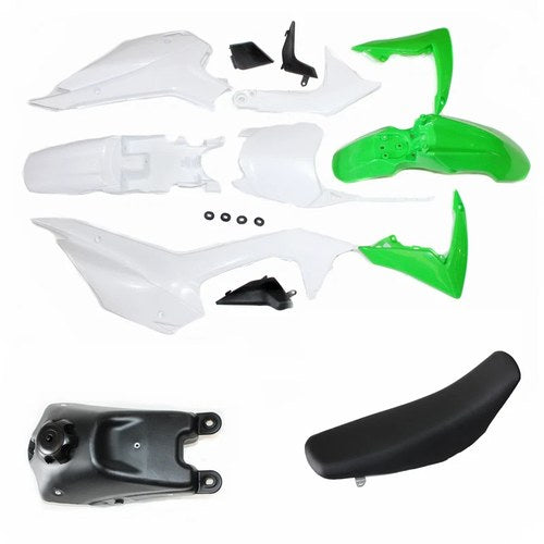 Grn CRF110 Plastics Guard Fairing Fender Kit + Seat + Tank Pit Pro Dirt Bike
