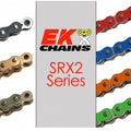 EK SRX2-520 Motorcycle Chain 96 Links Tensile Strength 8500 lbs Natural