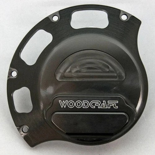 Ducati 2009-2013 Monster 1100 Woodcraft Clutch Cover Protector - Black Plate