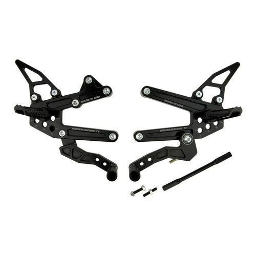 Kawasaki 2013-2018 ZX6R ZX636 Driven TT Rearset - Adjustable - STANDARD/GP