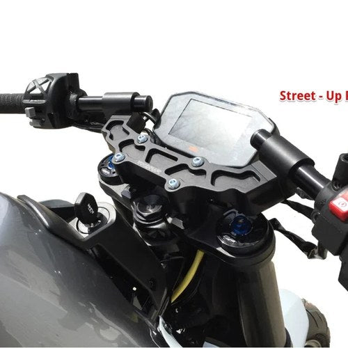 KTM 2018-2024 790 Duke Woodcraft Clipon Adapter Plate With Black Bars - Street