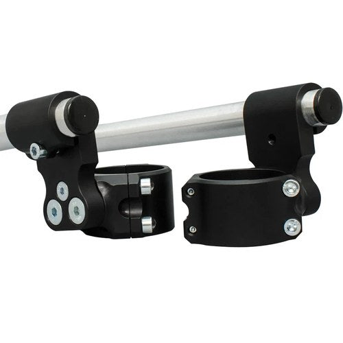 Woodcraft Racing 51mm 3 Piece Clipon Handlebar Kit With 2" Inch Rise - Silver