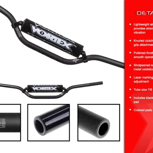 Vortex Racing Handlebars Motocross Supercross Flat Track Speedway Handle Bars