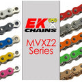 EK MVXZ2-525 Motorcycle Chain 130 Links Tensile Strength 9300 lbs Gold
