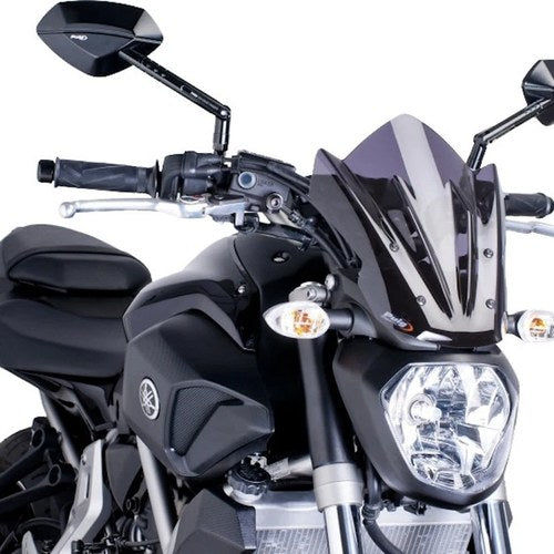 Yamaha 2015-2017 FZ-07 Puig Windscreen Naked New Gen Sport Dark Smoke