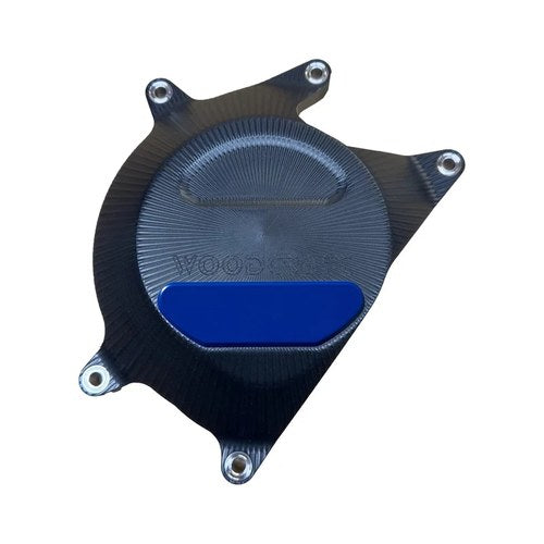 Aprilia 2024-2025 RS457 Woodcraft Clutch Cover Engine Protector - Blue Plate