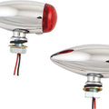 Harley Davidson Harddrive LED Bullet Marker Light Chrome With Red Lens