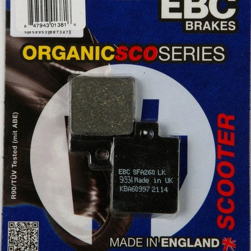 Ebc Sfa Organic Scooter Brake Pads SFA260