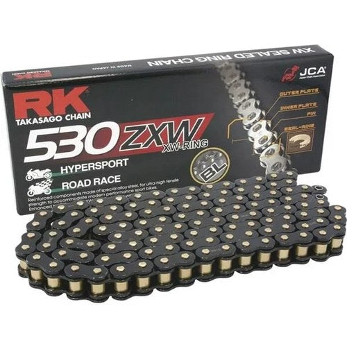 RK Excel BL530ZXW Drive Chain 530 Pitch 11.2K Tensile / Max 1400CC / 220 HP