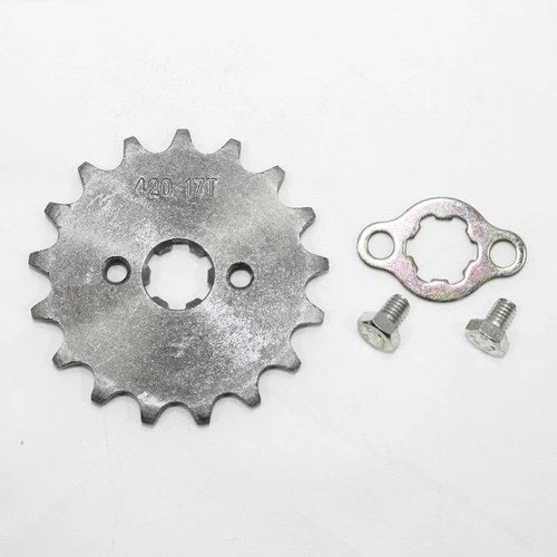 17T Teeth 17mm 420 Chain Front Sprocket Cog Pit Trail Quad Dirt Bike ATV Buggy