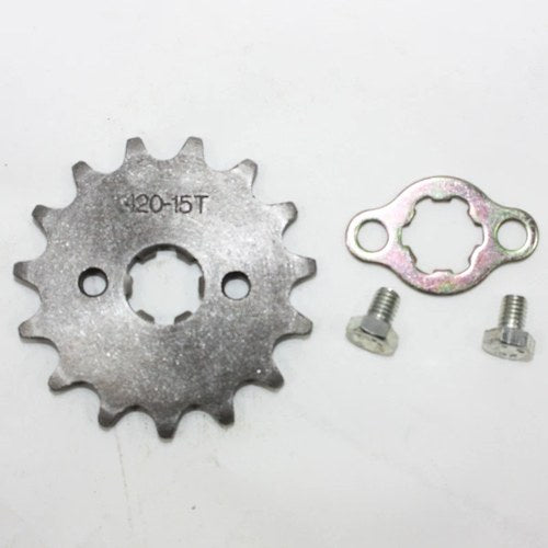 15T Teeth 17mm 420 Chain Front Sprocket Cog Pit Trail Quad Dirt Bike ATV Buggy