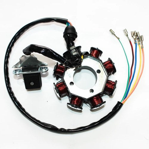 8 Pole Magneto Flywheel Stator 150cc 200cc 250cc Engine Pit Quad Dirt Bike ATV