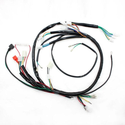 Kick+ Electric Start Engine Wire Wiring Harness Loom+ Light Wire Pit Dirt Bike